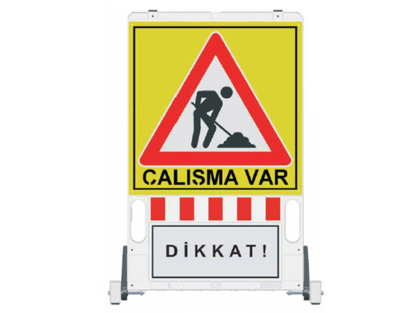 Katlanır Uyarı Levhalı Bariyer 